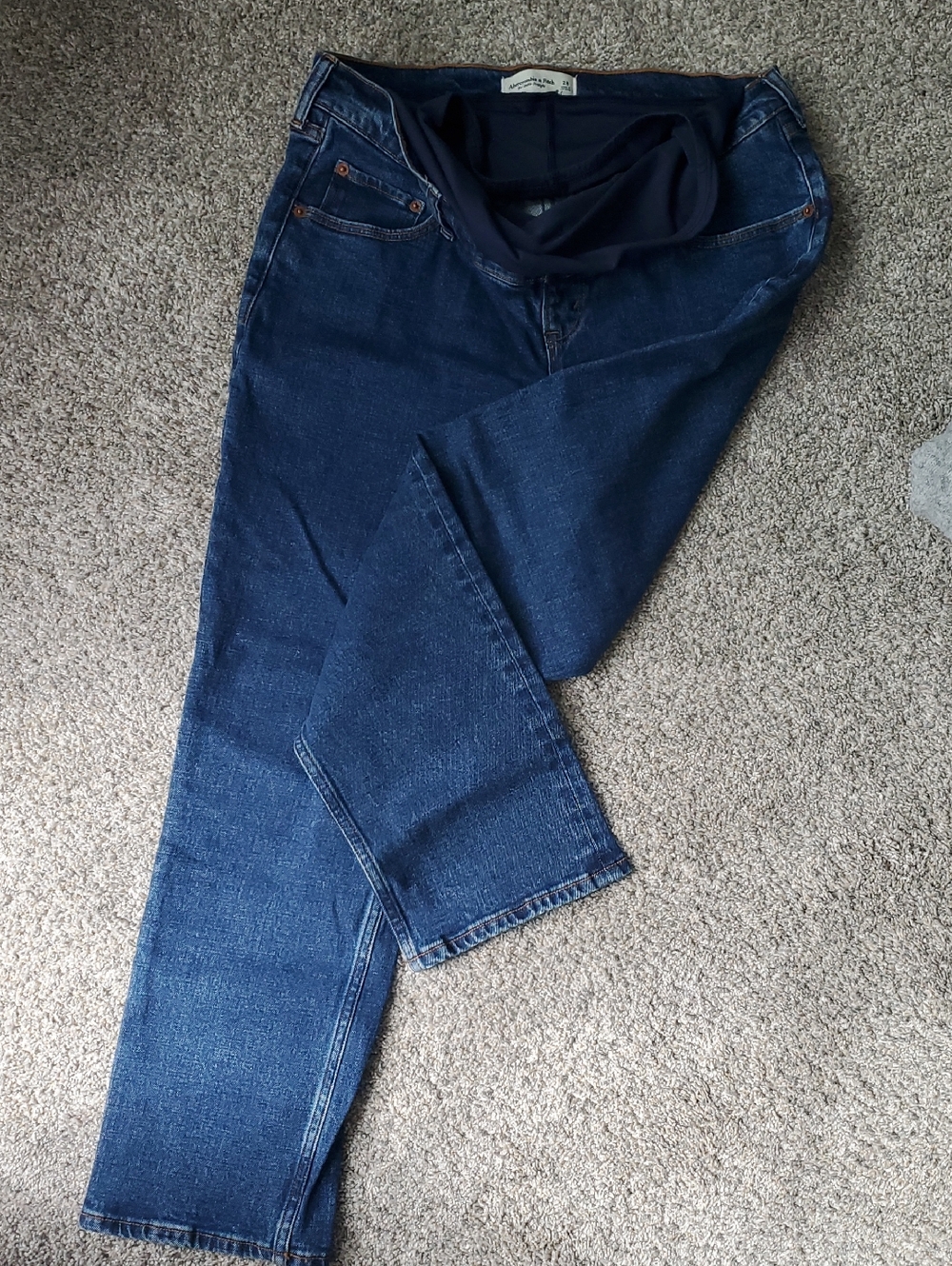 Abercrombie & Fitch Dark Blue Straight-Leg Jeans